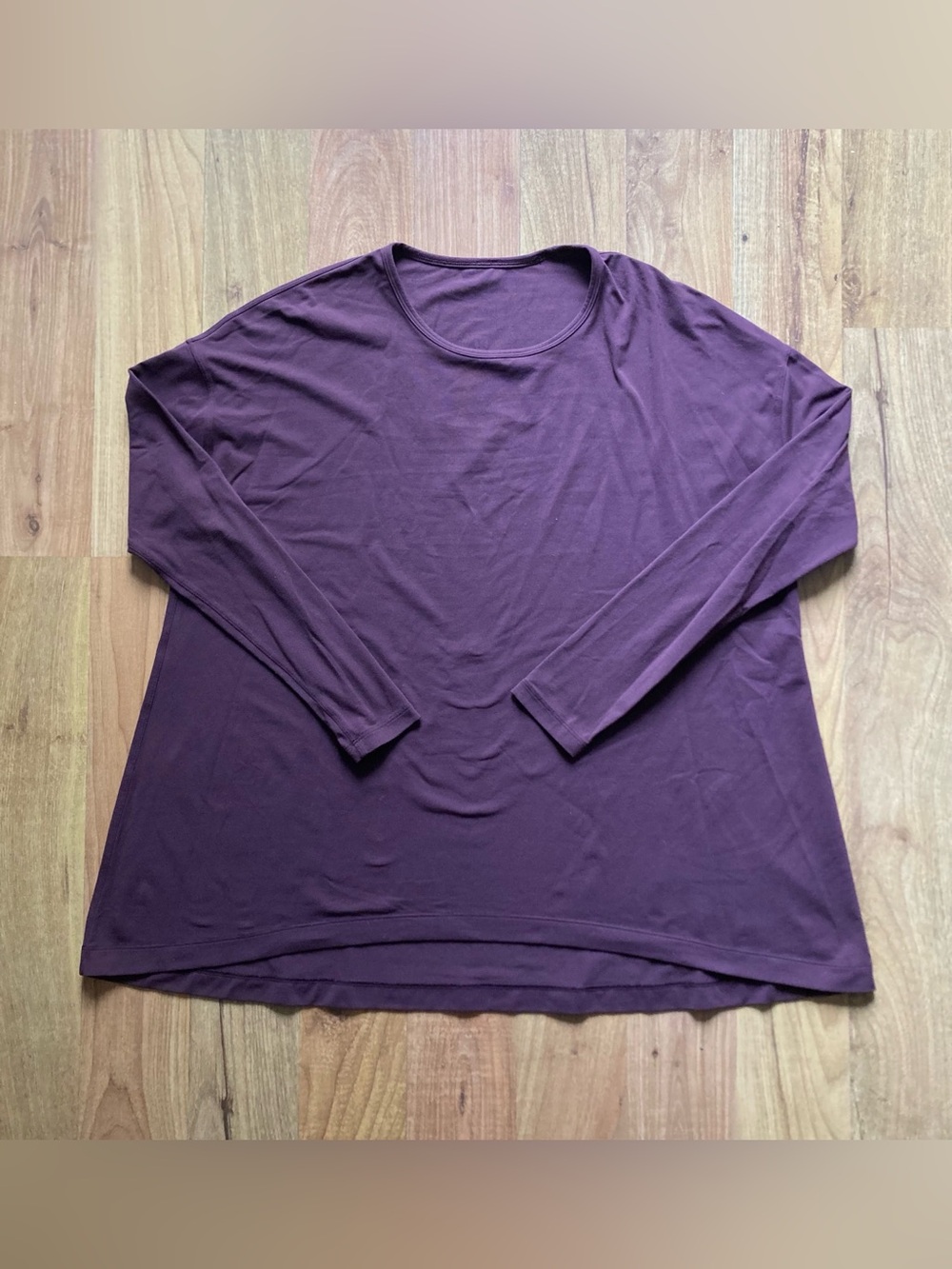 Lululemon Back In Action Long Sleeve Women’s 4-6 Vintage Plum Shirt